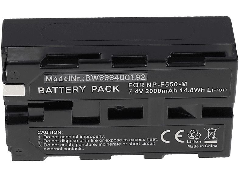 VHBW kompatibel mit Sony CCD-TR618, CCD-TR617E, CCD-TR717E, CCD-TR710, CCD-TR618E, CCD-TR717, CCD-TR713E Li-Ion Akku - Kamera, 7.4 Volt, 2000