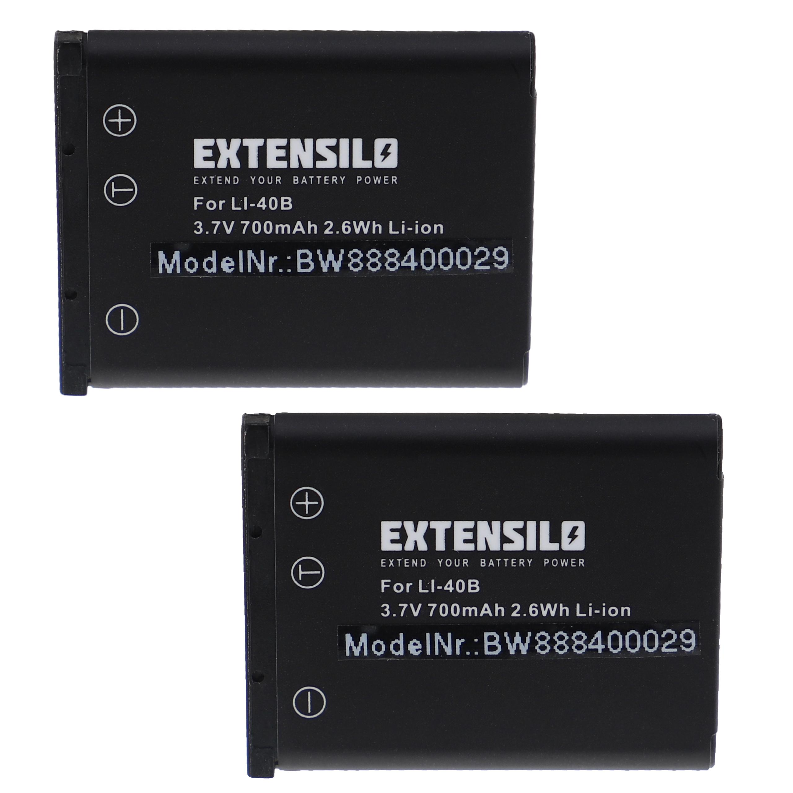 EXTENSILO Ersatz für Rollei DS-5370 - Li-Ion für Akku 700 Kamera