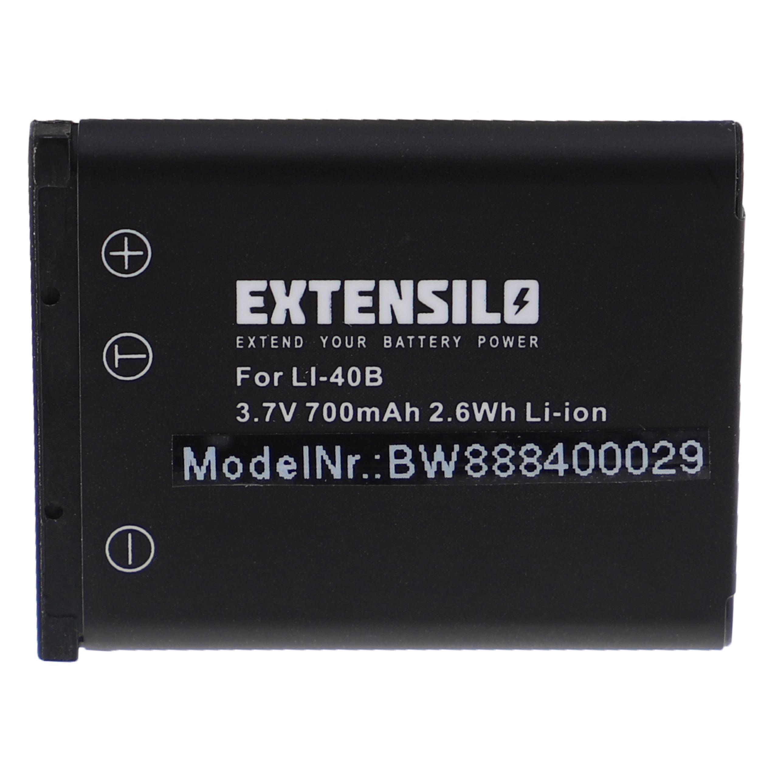 EXTENSILO Ersatz für Rollei DS-5370 - Kamera, 700 für Li-Ion Akku