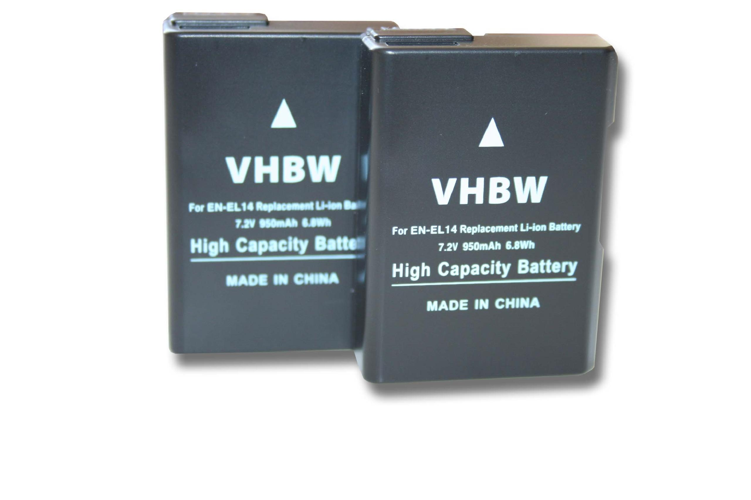 VHBW kompatibel mit P7000, Volt, P7700, Kamera, P7100, Coolpix - Nikon 950 Li-Ion Akku P7800 7.2