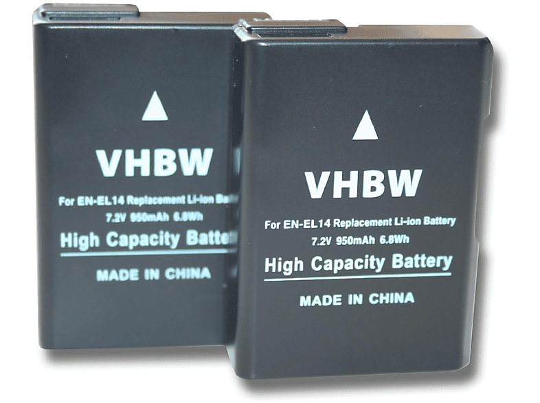 VHBW kompatibel mit P7800 Li-Ion 7.2 950 P7700, Volt, Coolpix - Nikon P7000, P7100, Akku Kamera