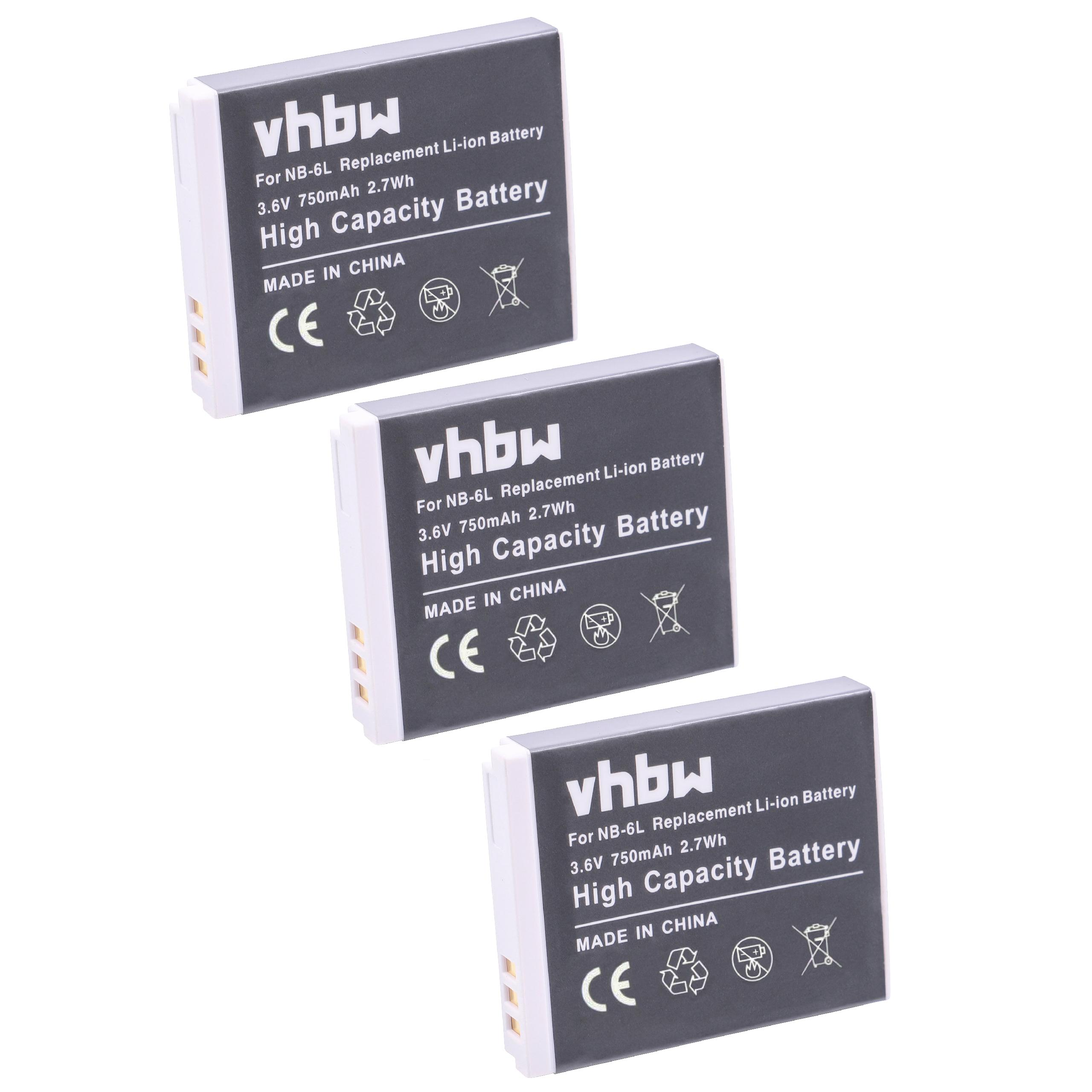 VHBW kompatibel 750 Kamera, 210, 3.6 Ixus 25is, 310HS, 105is, mit 85is, Akku 300HS, - Volt, Li-Ion 200is Canon Digital 95is