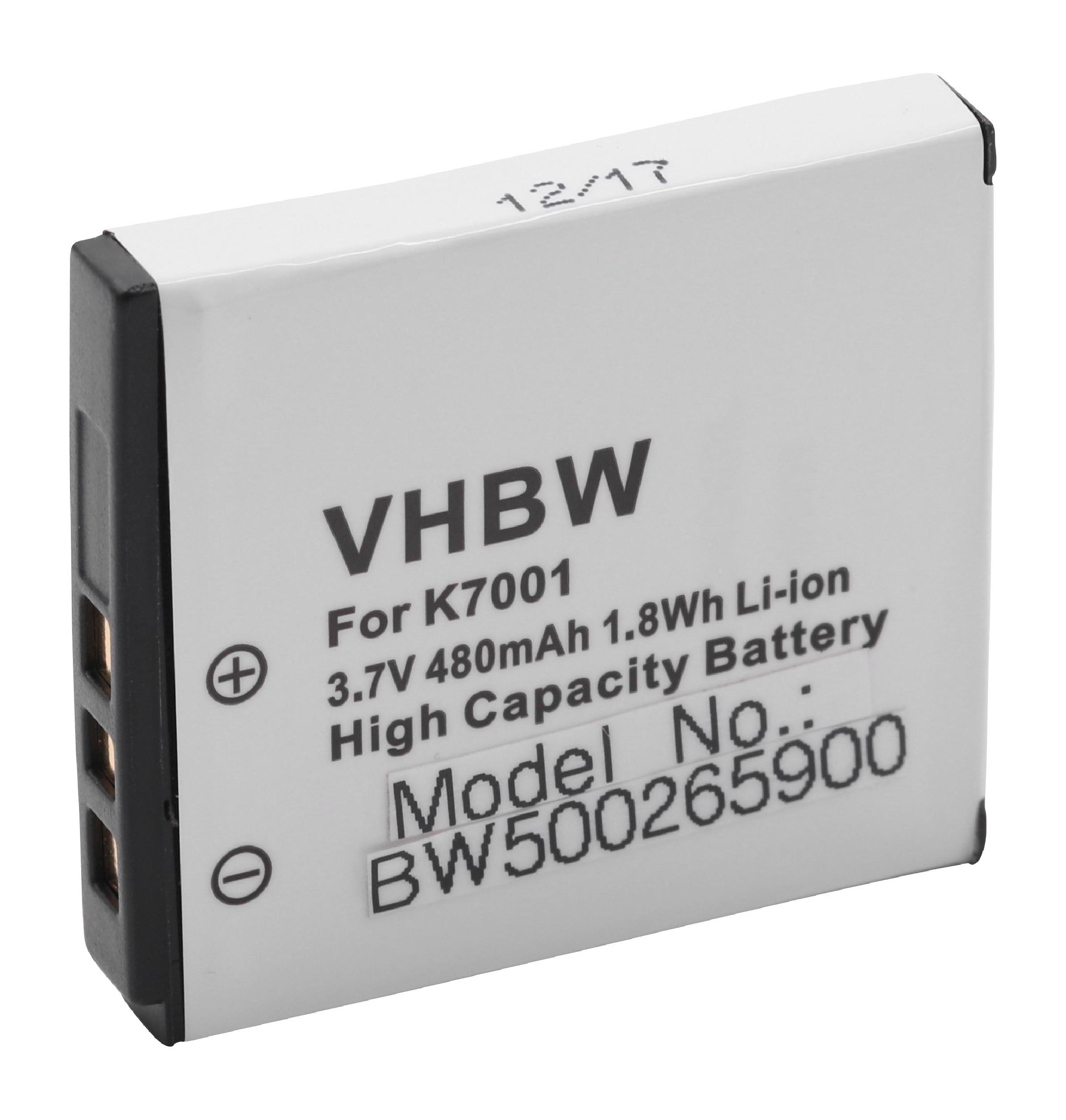 kompatibel VHBW HD10 Akku Full Volt, 650 Kamera, mit Li-Ion 3.6 Jay-Tech Videoshot -