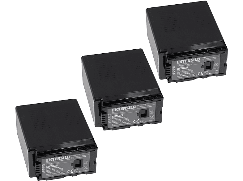 EXTENSILO kompatibel mit Panasonic PV-GS500, SDR-H40, PV-GS320, PV-GS90, SDR-H50, SDR-H258GK, SDR-H48GK Li-Ion Akku - Kamera, 7.2 Volt, 7800