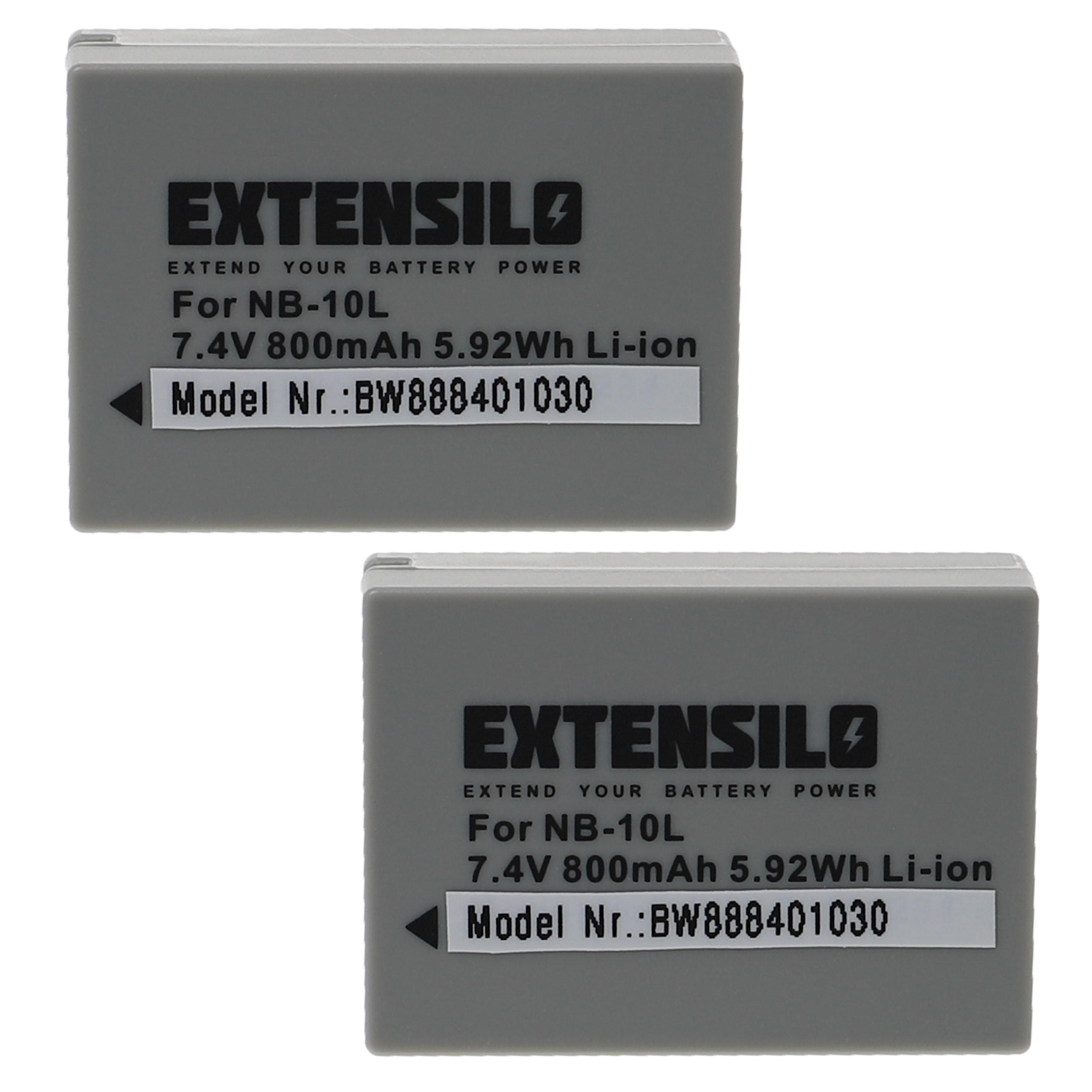 HS, EXTENSILO 7.4 PowerShot SX40 Li-Ion - X Volt, kompatibel Kamera, Canon mit Akku G1 800