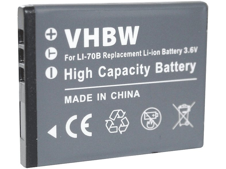 Volt, 3.6 - 500 für für Li70B, Li-Ion Li-70B Akku Olympus VHBW Ersatz Kamera,