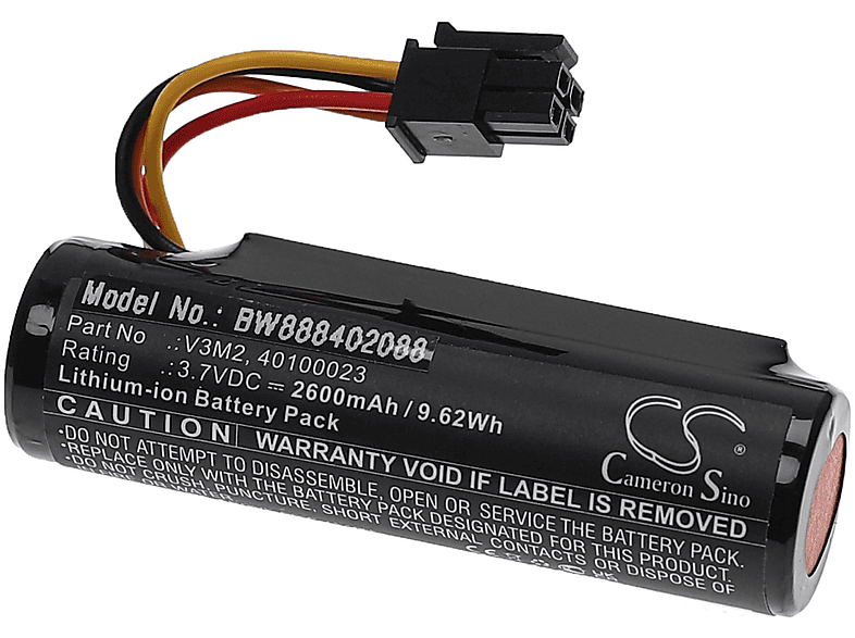Li-Ion VHBW Akku Black, 3.7 Volt, kompatibel Z9 - Dejavoo mit 2600 v4, Kartenleser, Z8 Z9