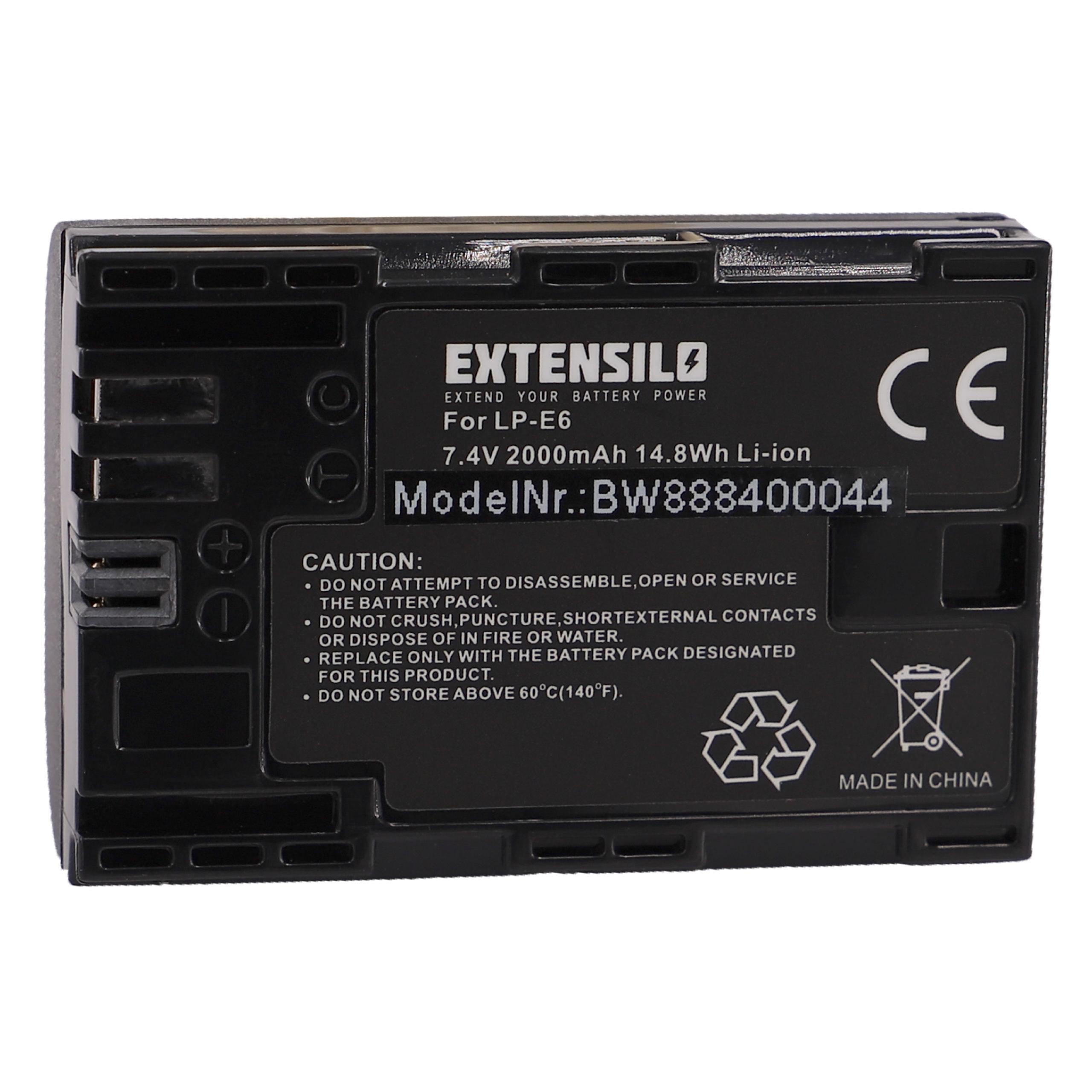EXTENSILO kompatibel mit Canon Li-Ion Batteriegriff BG-E6 - Kamera, Akku 2000 7.4 Volt