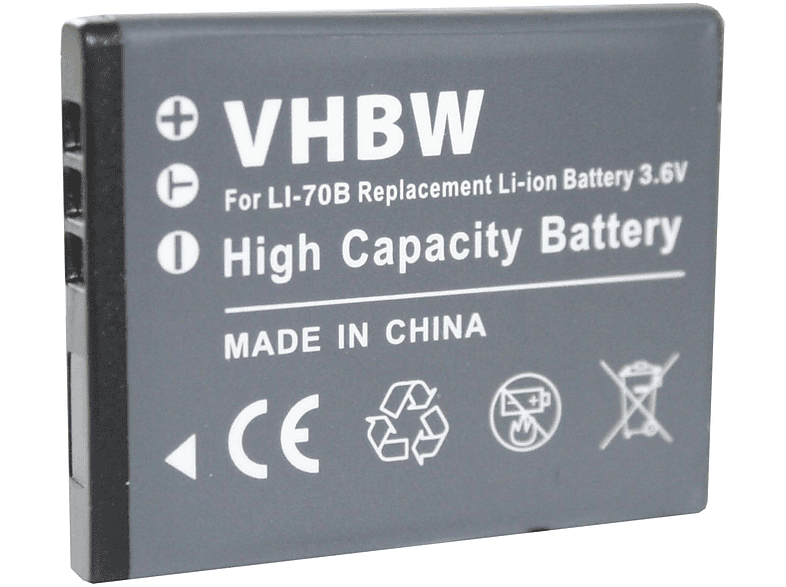 VHBW kompatibel mit Olympus VG160, X940, VG-150, VG-160 Li-Ion Akku - Kamera, 3.6 Volt, 500
