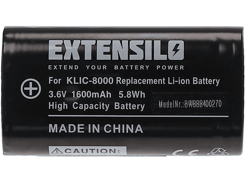 EXTENSILO - mit Z885, Kamera, IS kompatibel 3.6 Volt, Z8612 EasyShare Kodak 1600 Akku Li-Ion