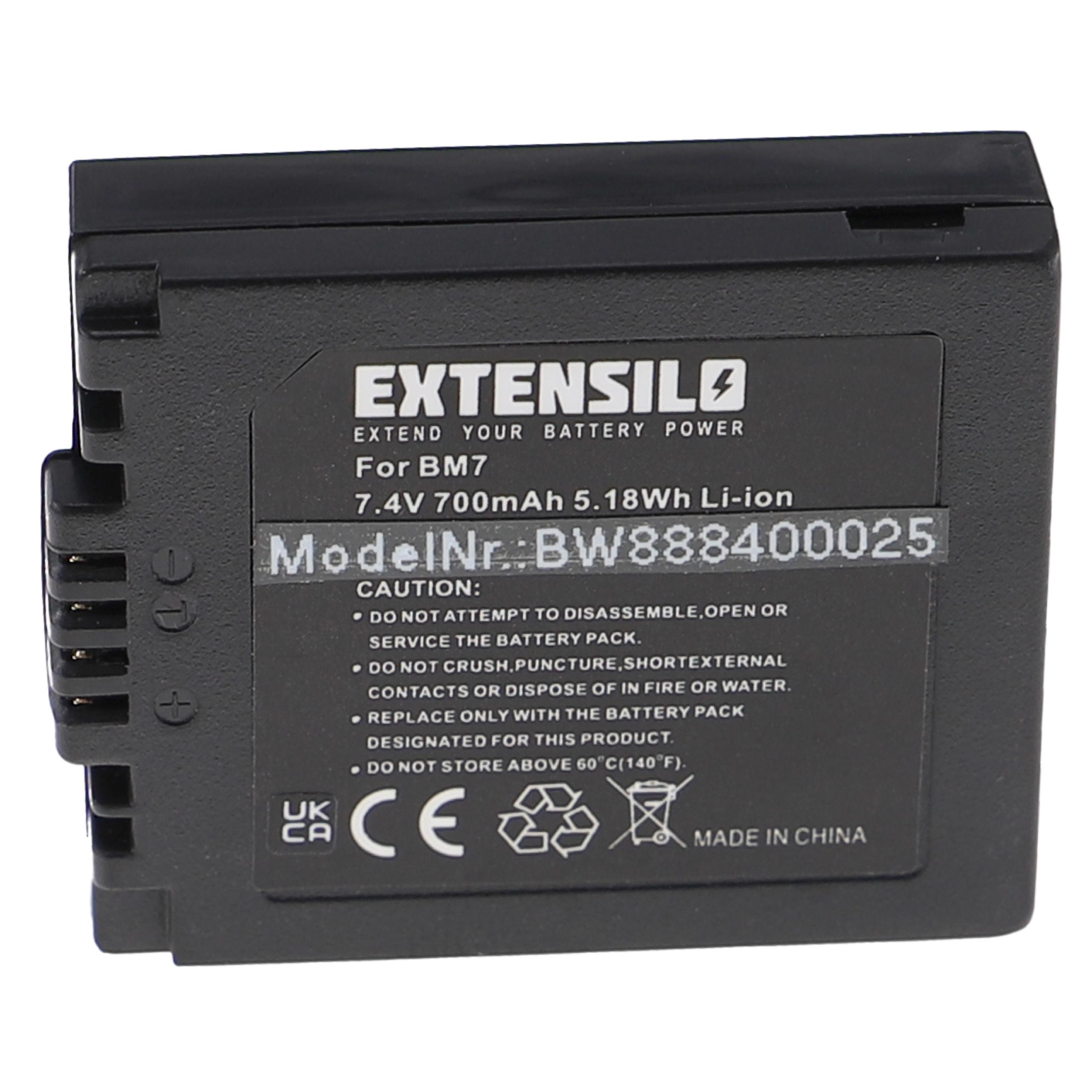 EXTENSILO Ersatz für Panasonic Li-Ion für CGA-S002E/1B Volt, Kamera, CGA-S002A/1B, , Akku - 700 7.4
