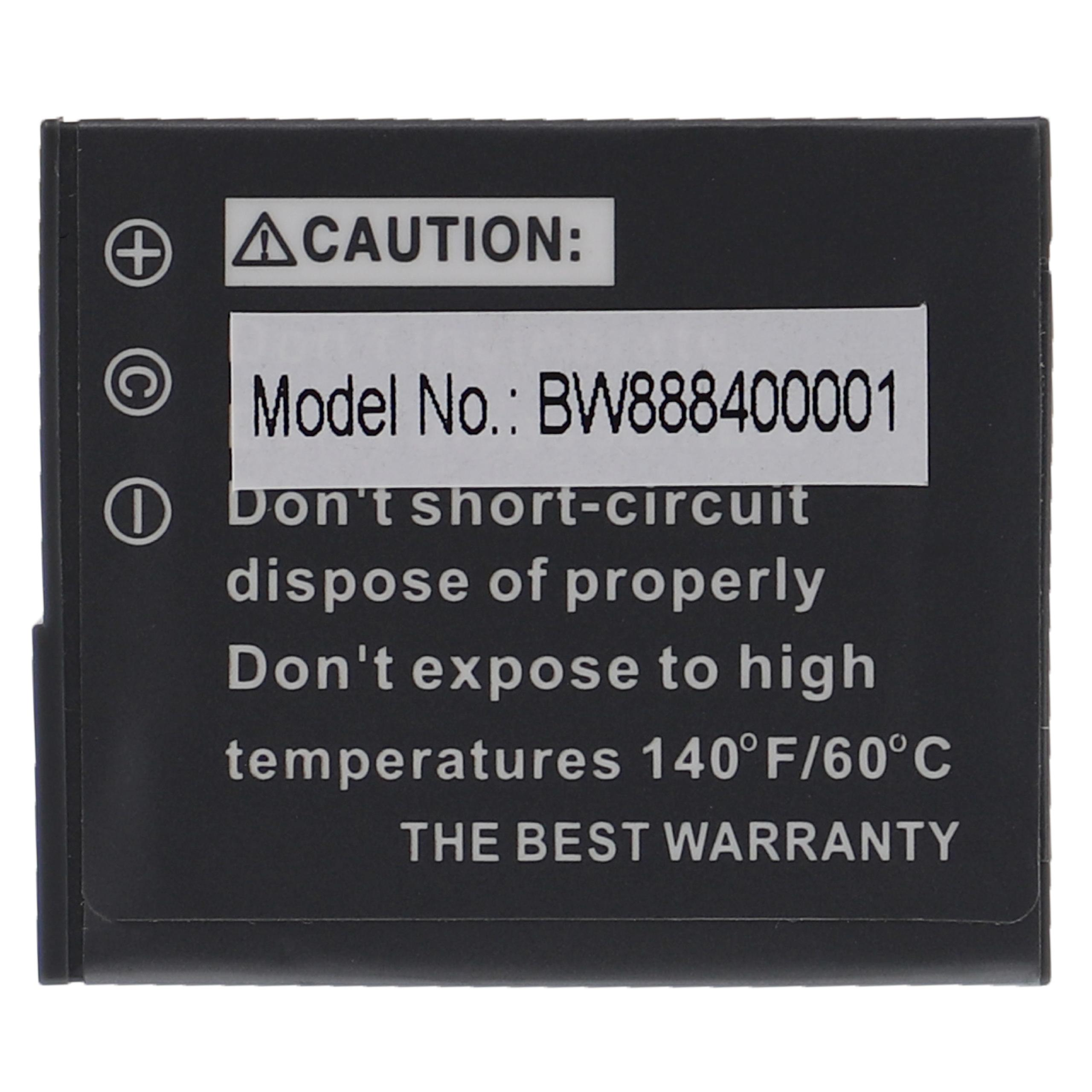 EXTENSILO kompatibel mit DSC-W290/B, DSC-W290/T, DSC-W290, Cyber-Shot Akku DSC-W290/L Sony - DSC-W30, Li-Ion Volt, 3.6 Kamera, DSC-W275, 1020