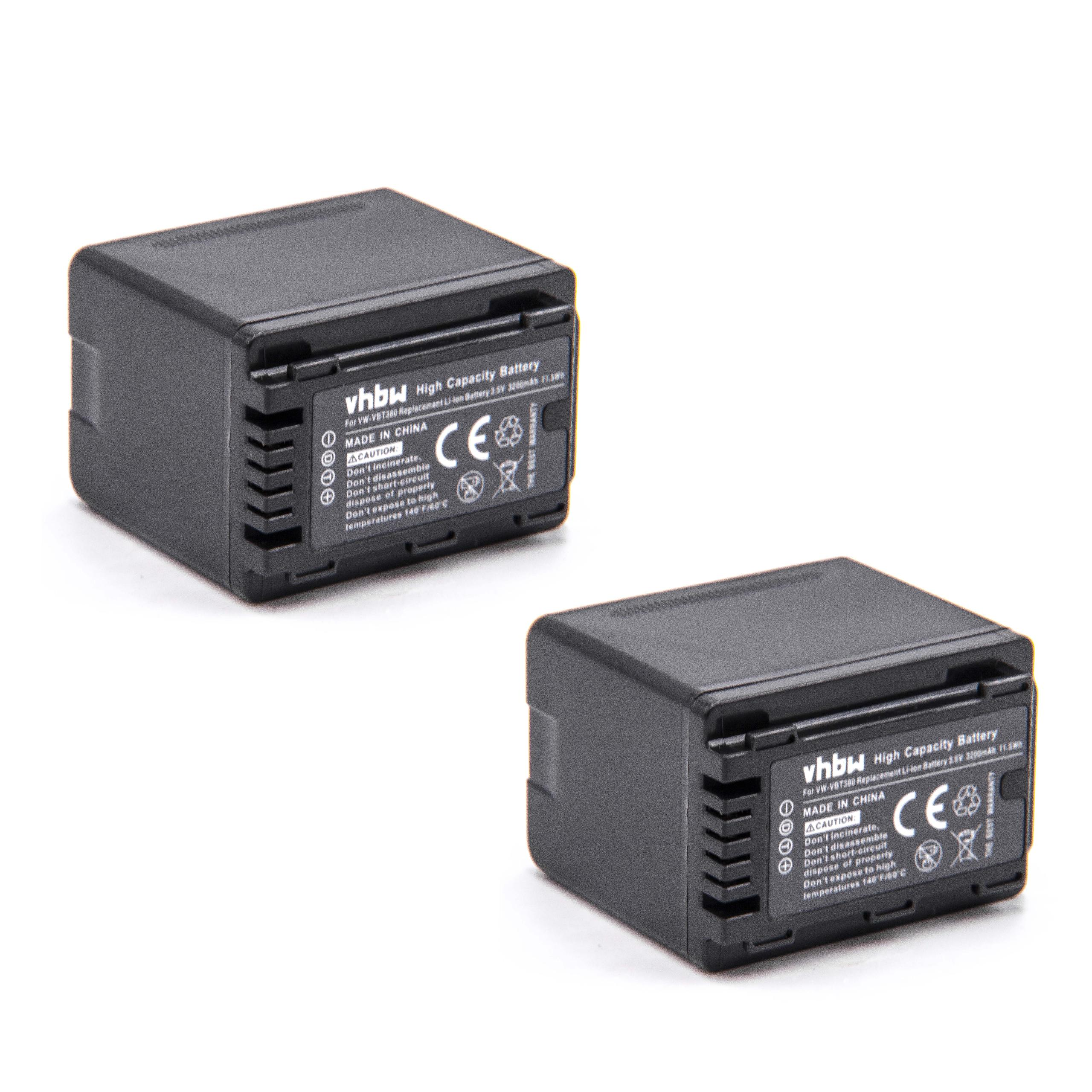 VHBW kompatibel mit Panasonic HC-750, Volt, 3200 HC-770EB, Akku HC-250EB, Kamera, HC-550EB, Li-Ion - HC-727EB 3.6 HC-757, HC-750EB