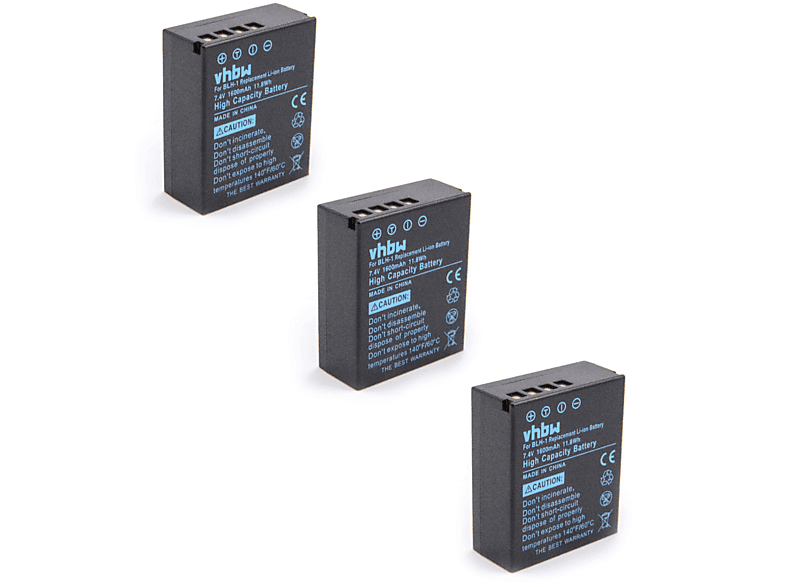 II, kompatibel - mit Olympus Li-Ion OM-D Mark VHBW E-M1X, E-M1 Kamera, Batteriegriff 7.4 Volt, Akku 1600 HLD-9