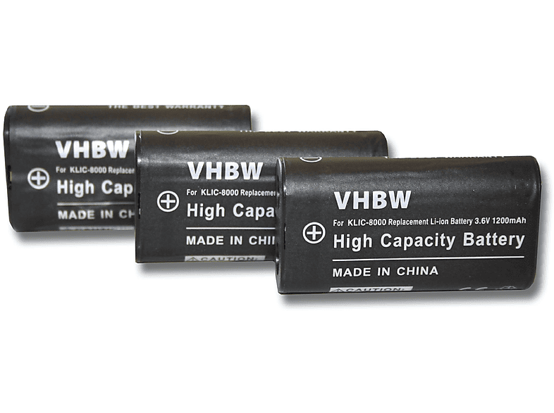 VHBW Ersatz für Ricoh DB-50 für Li-Ion Akku - Kamera, 3.6 Volt, 1200
