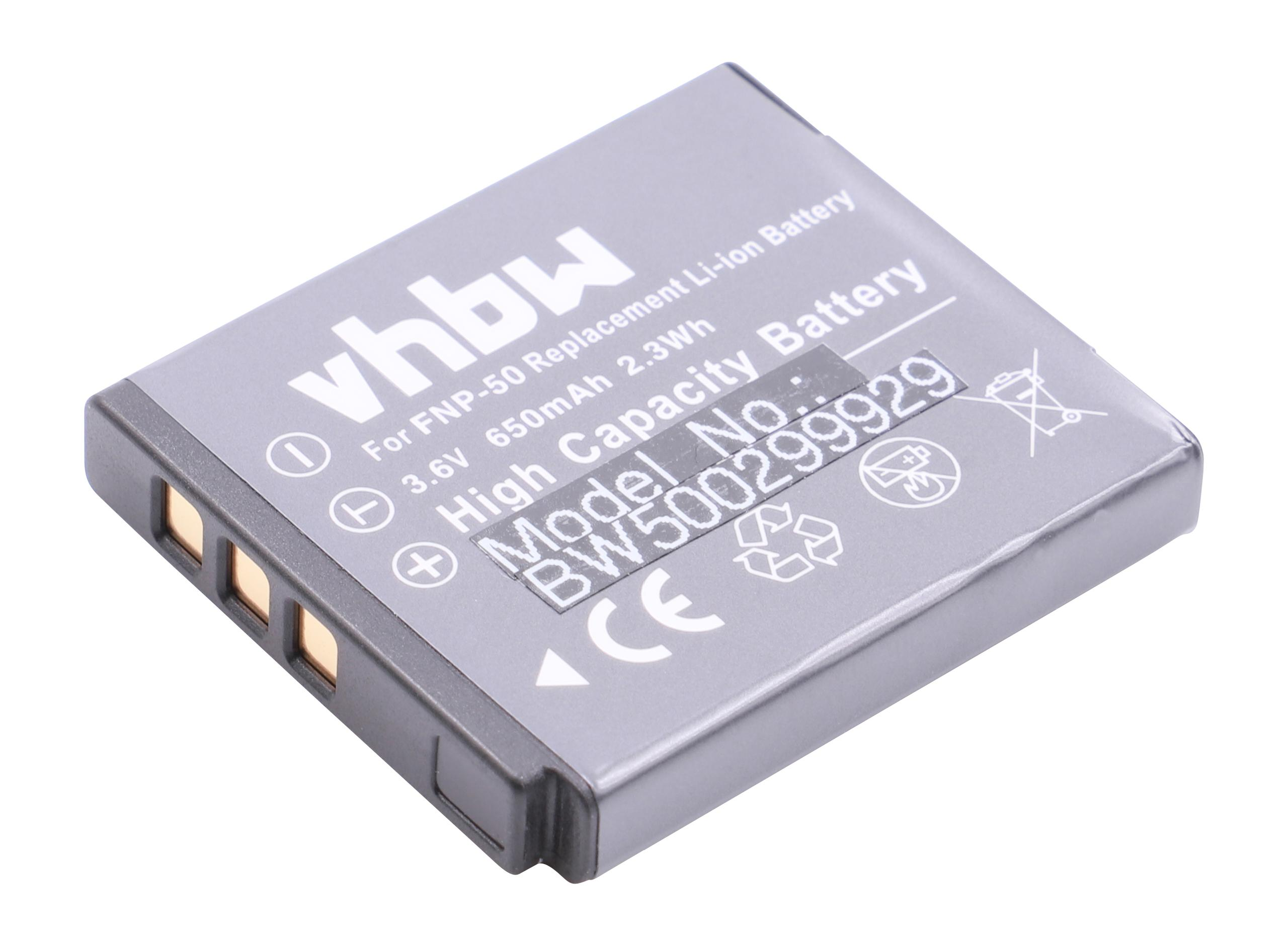 VHBW kompatibel mit FinePix Fujifilm Li-Ion 3.6 Kamera, 650 Volt, XP150 - Akku