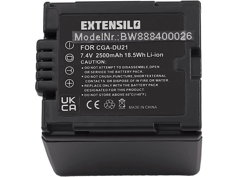EXTENSILO 3X Akku Für Panasonic VW-VBJ10 / VW-VBJ10E – 1000mAh, 3,7V Li-Ion, Ersatzakkus Für Kamera