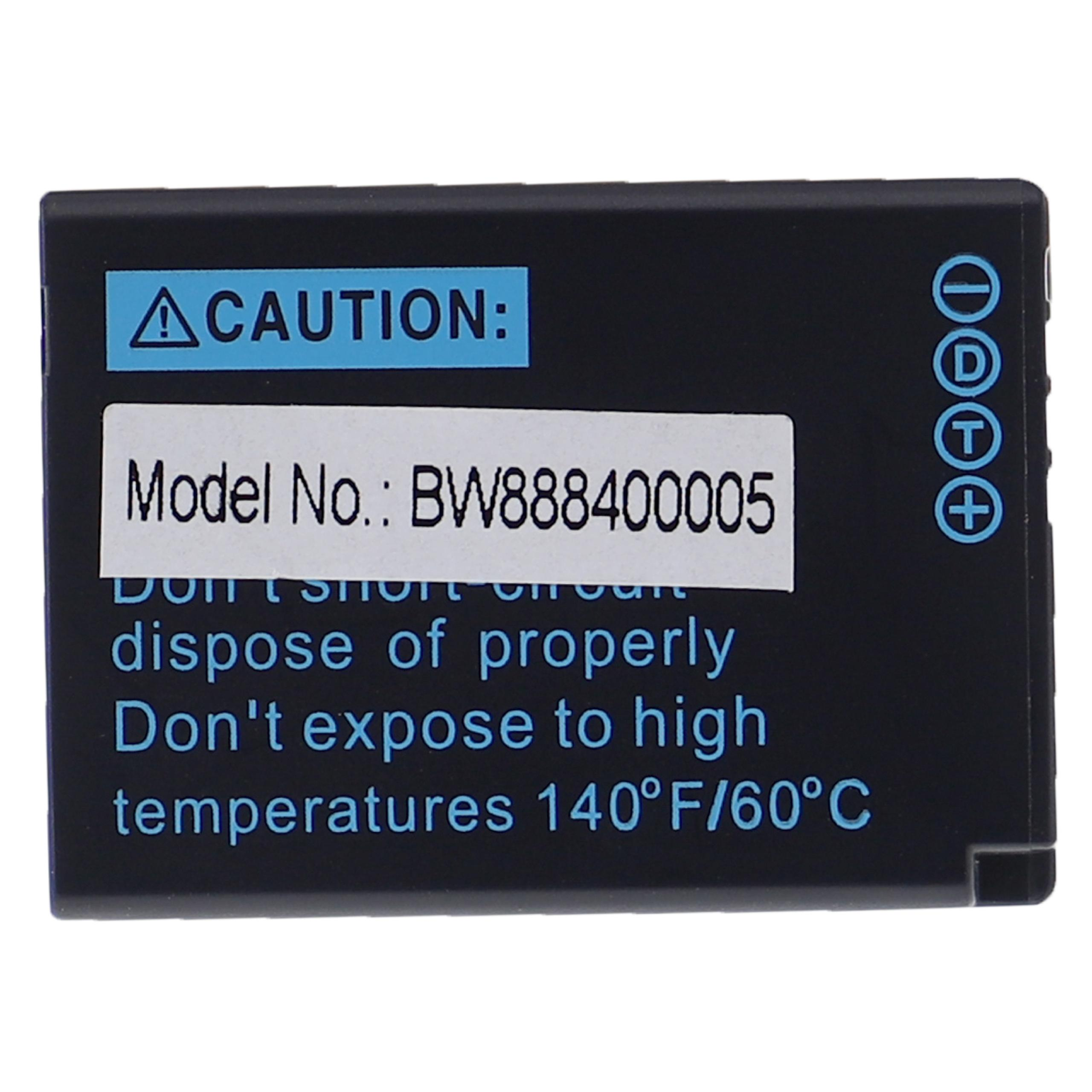 DMW-BCG10, Akku, 890 Volt, für DMW-BCG10E EXTENSILO für Ersatz Li-Ion mAh Panasonic 3.6