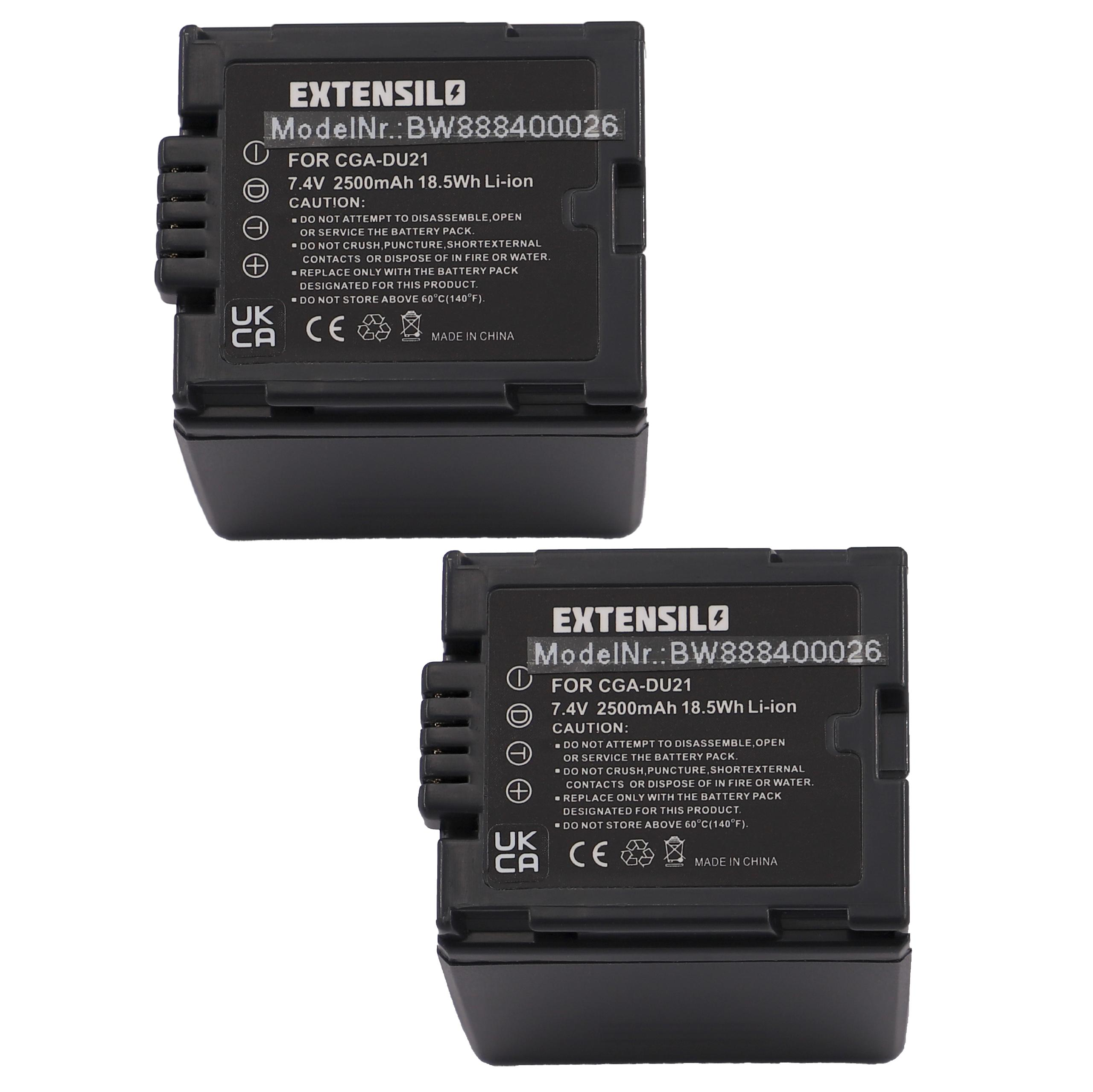 Zwei schwarze Batterien mit weißem Text und Warnungen. Hergestellt in China. Weißer Hintergrund.