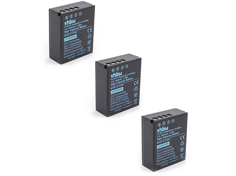 VHBW kompatibel mit Li-Ion III OM-D - Akku 1600 7.4 Mark Volt, E-M1 Kamera, Olympus
