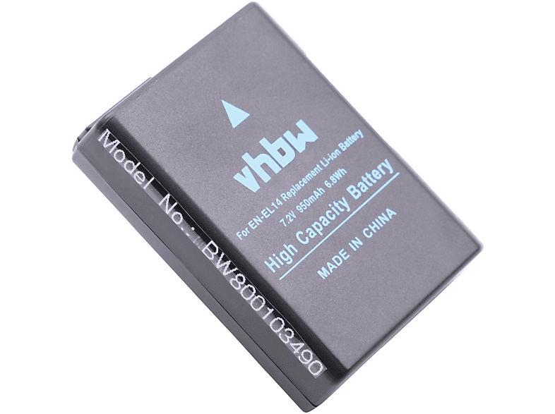 VHBW Ersatz für Nikon EN-EL14 für Li-Ion Akku, 7.2 Volt, 950 mAh | Akkus