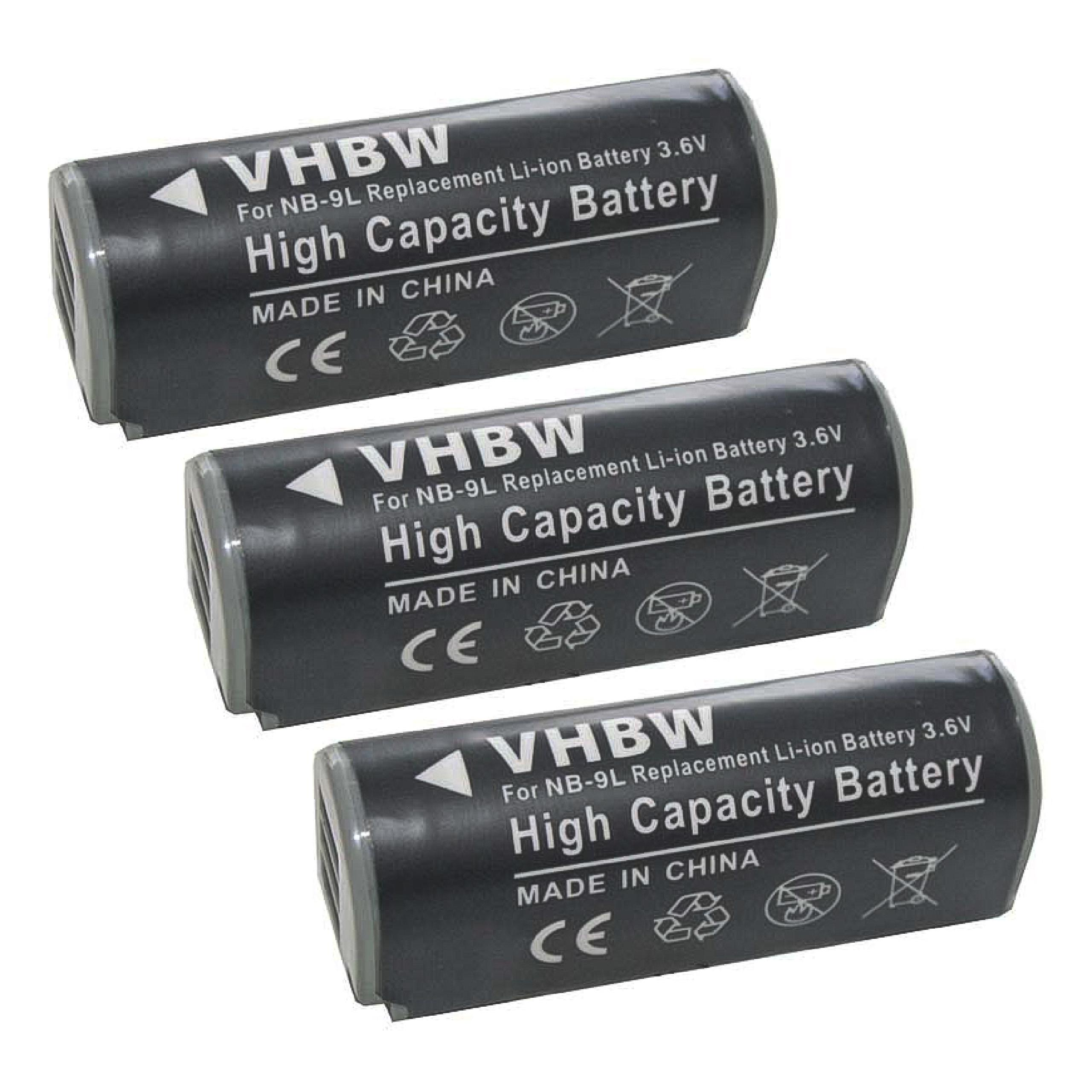 VHBW kompatibel mit Canon Ixy 600 50s - Li-Ion Volt, Akku Kamera, 3.6