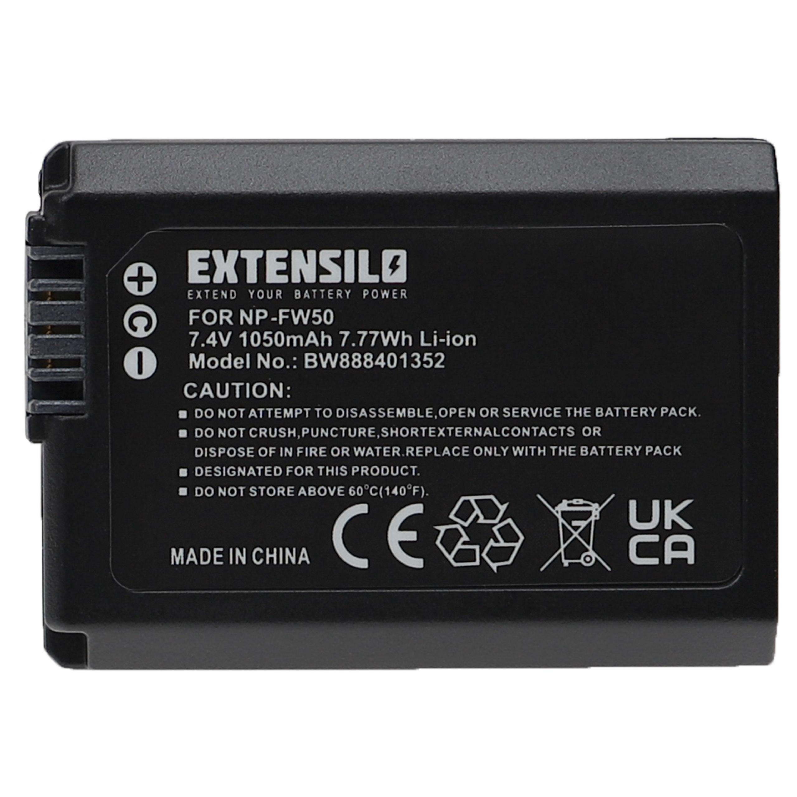 EXTENSILO kompatibel mit Sony Cybershot Volt, Mark IV, 1050 DSC-RX10 Li-Ion DSC-RX10 Mark - 4 7.4 Kamera, Akku