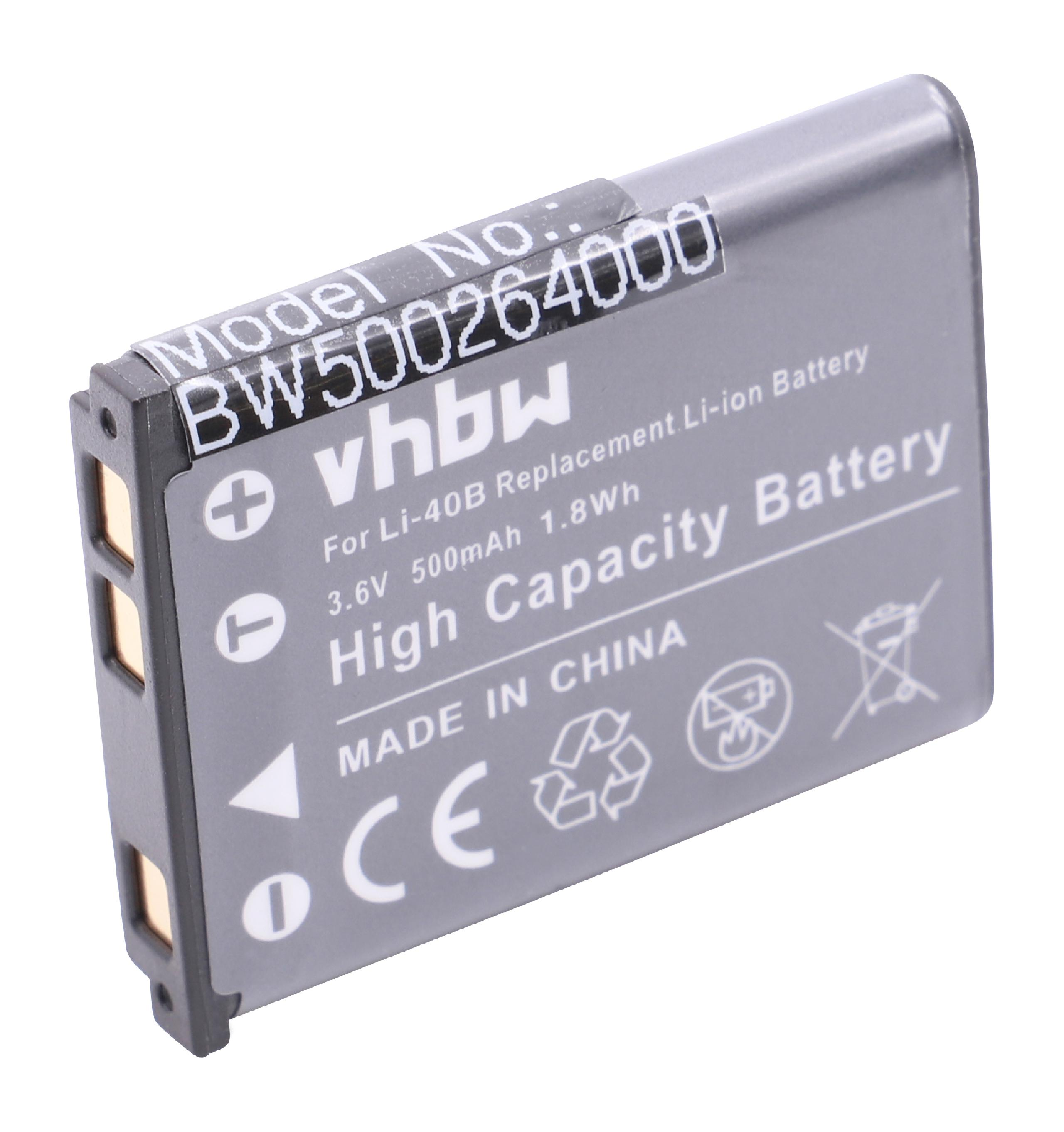 kompatibel T1032 - 500 mit Q40, 3.6 Volt, Li-Ion T1455, T370, Kamera, Q20, Akku Polaroid VHBW