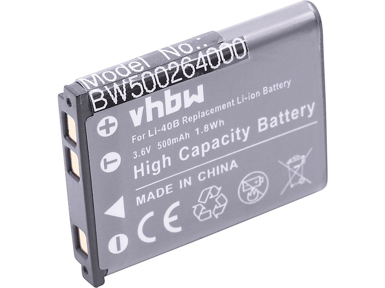 VHBW kompatibel T1032 Li-Ion 3.6 Volt, mit T1455, Kamera, 500 Q40, T370, - Q20, Polaroid Akku