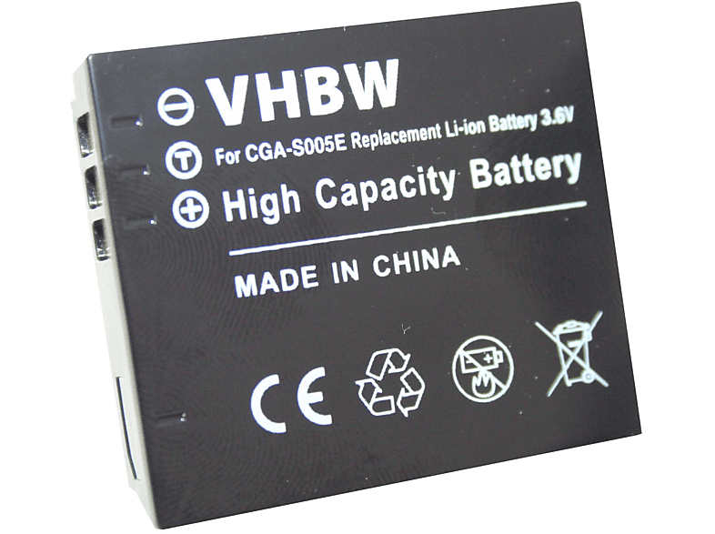VHBW kompatibel mit Panasonic Lumix DMC-FX9, DMC-FX8, DMC-FX50, DMC-LX1, DMC-LX3, DMC-LX2 Li-Ion Akku - Kamera, 3.6 Volt, 750