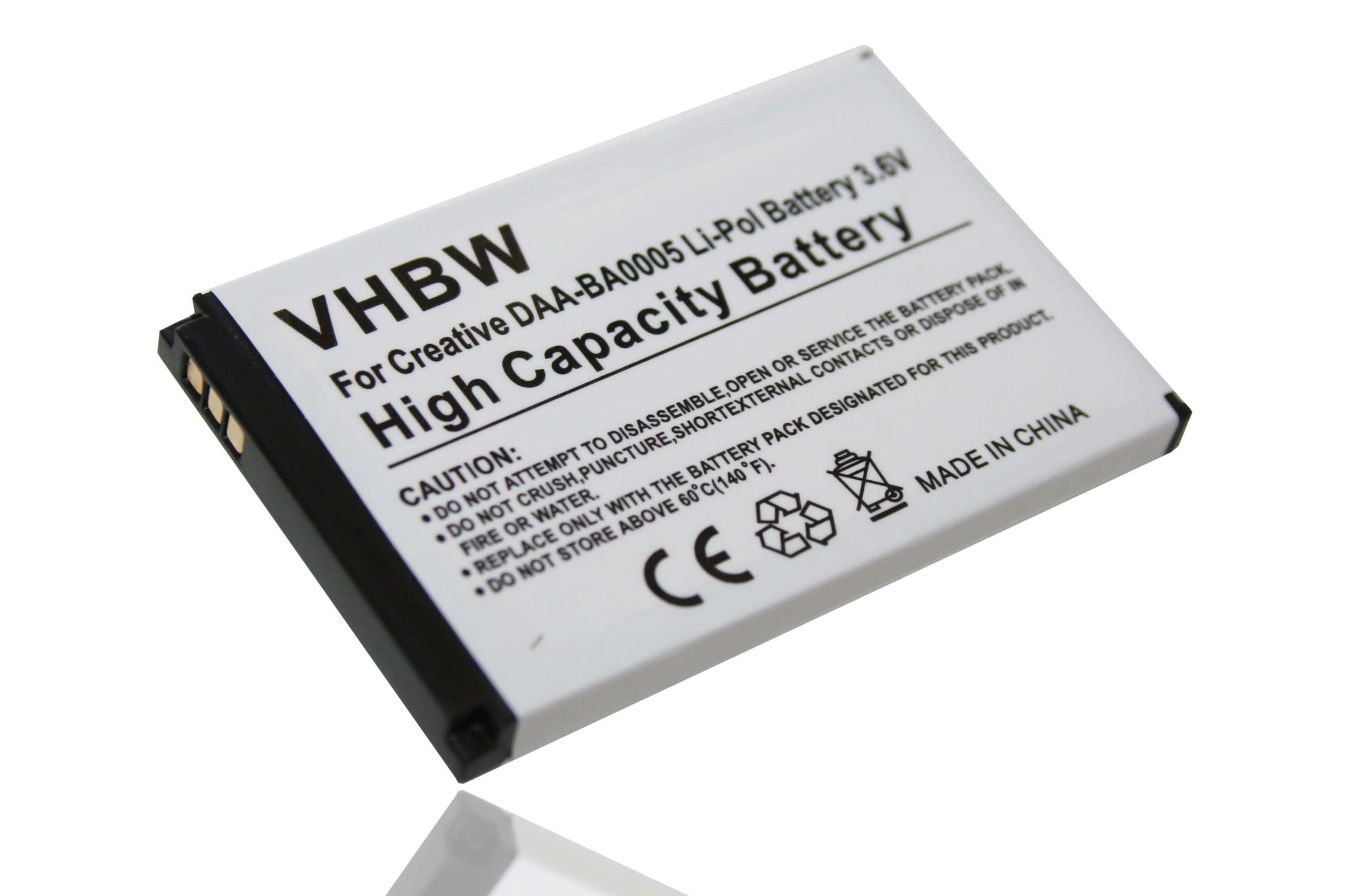 VHBW kompatibel mit Micro Zen Zen Akku Creative 5GB, 3.7 Volt, 6GB, Micro, 700 Zen Li-Polymer Micro MP3, - Micro Photo Zen