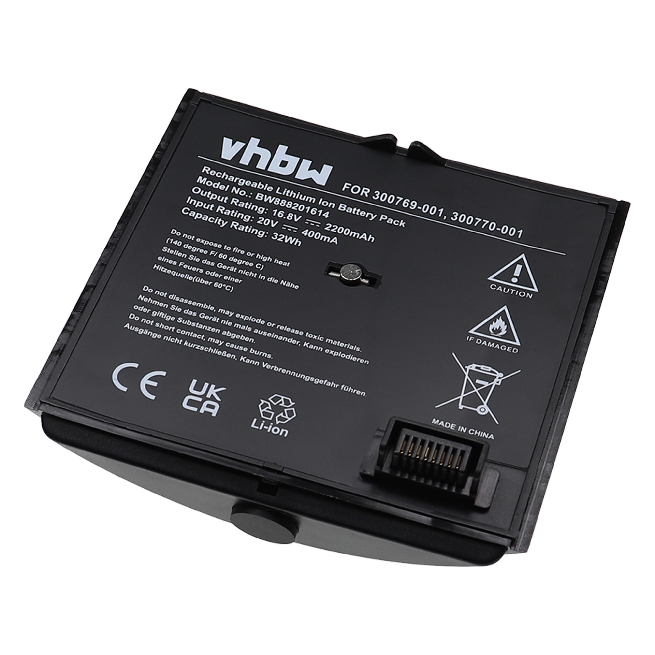 VHBW Ersatz für Bose Li-Ion 16.8 Volt, Akku 300769-001, - 2200 Lautsprecher, 300770-001 für