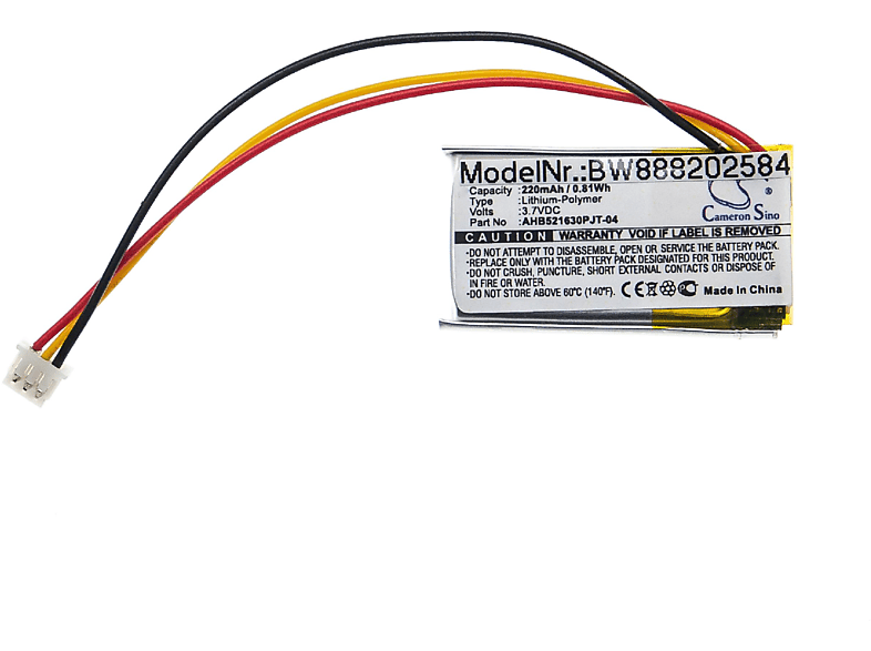 VHBW kompatibel mit Logitech MX Vertical Li-Polymer Akku - Maus, 3.7 Volt, 180