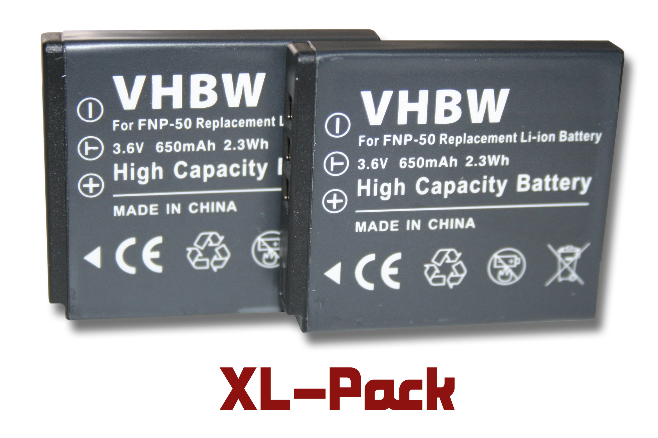 VHBW - kompatibel Li-Ion 650 Playtouch Kodak 3.6 Volt, Akku Kamera, mit