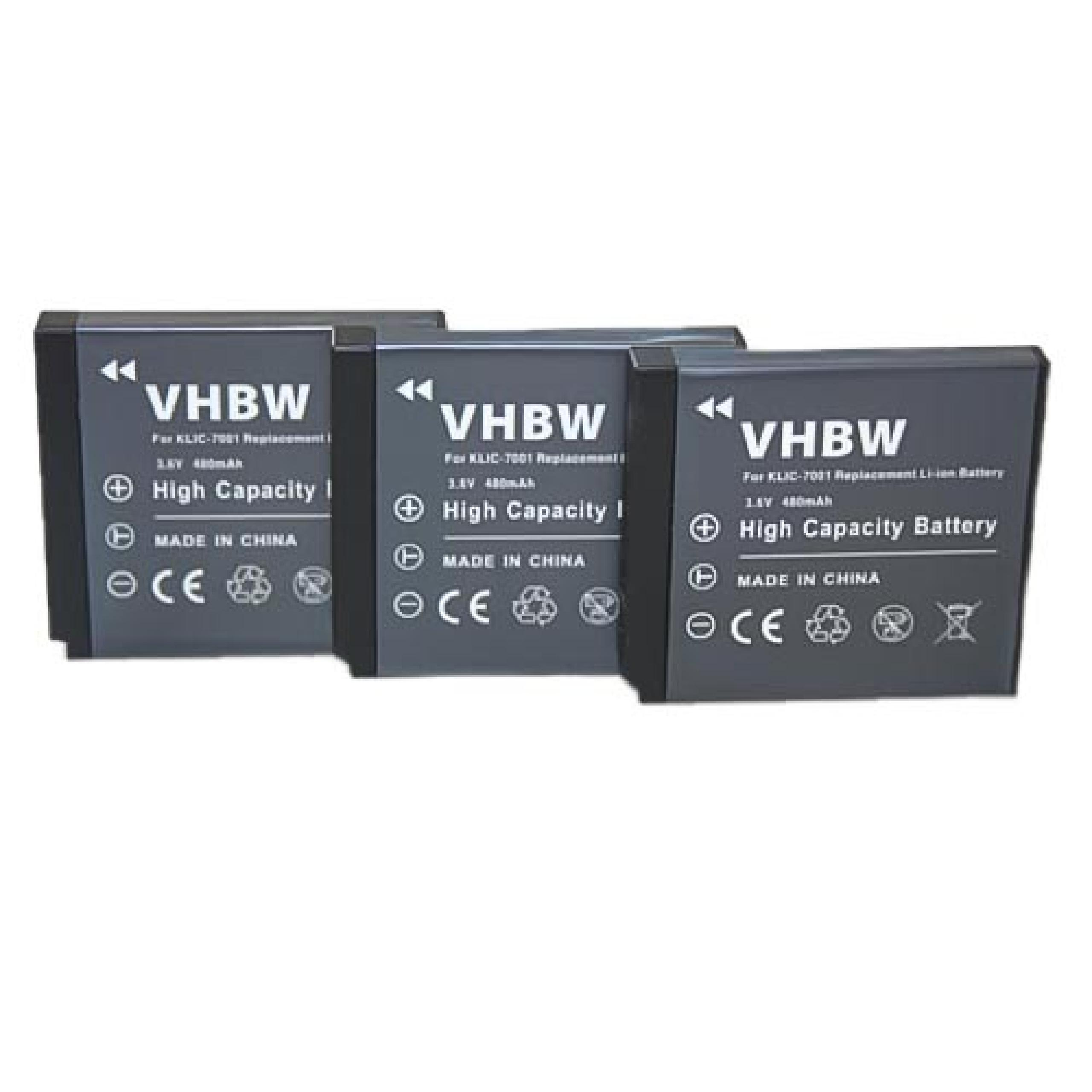 VHBW kompatibel mit Medion MD85562, MD85863, - Li-Ion MD86063, MD86084, MD86288, Kamera, 3.6 P42010, MD85416 MD86390, Akku Volt, 650
