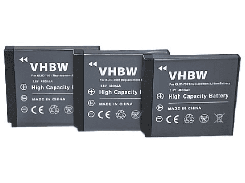 VHBW kompatibel mit Rollei DXG-5C8V, DXG-5C0, 3.6 Kamera, 5C8VR, DXG-599V Volt, Akku Li-Ion 650 DA101, DXG-5C0V, - DA-101, DXG
