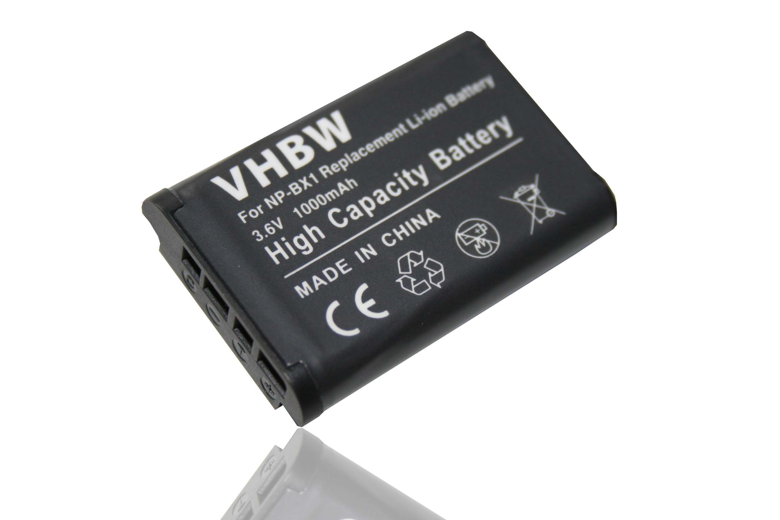 VHBW Ersatz für für Volt, Li-Ion - Akku 1000 NP-BX1 3.6 Sony Kamera