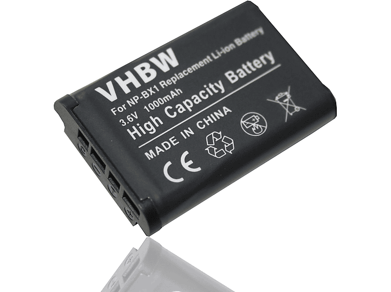 VHBW Ersatz für Sony NP-BX1 1000 für Volt, Li-Ion Kamera, - 3.6 Akku