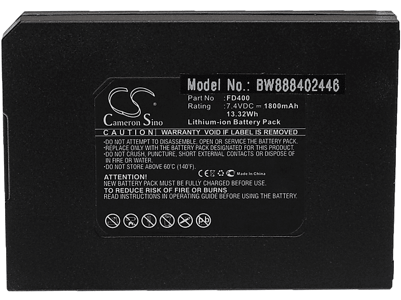 Kartenleser, VHBW Li-Ion Volt, - 1800 First Data FD410DW mit Akku kompatibel 7.4