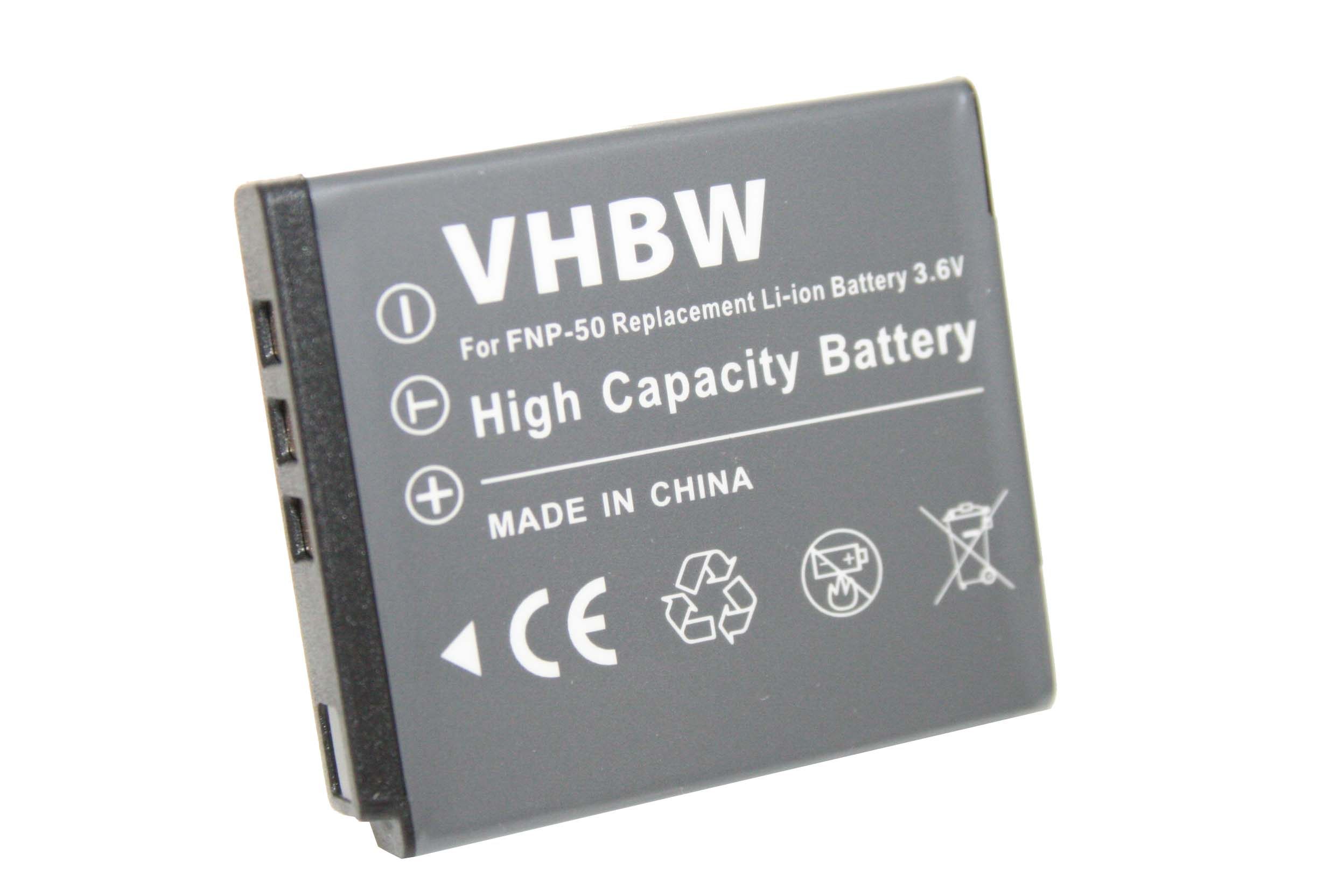 VHBW kompatibel mit Q-S1, - Li-Ion 3.6 Q7, Q, Kamera, Q10 Pentax 650 Akku Volt