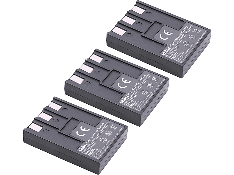 VHBW kompatibel 650 - Li-Ion 700 Digital Canon II, Digital Akku 3.6 Ixus 30, mit L, i, IXY i5, 750, Kamera, Volt, IXY I, Digital