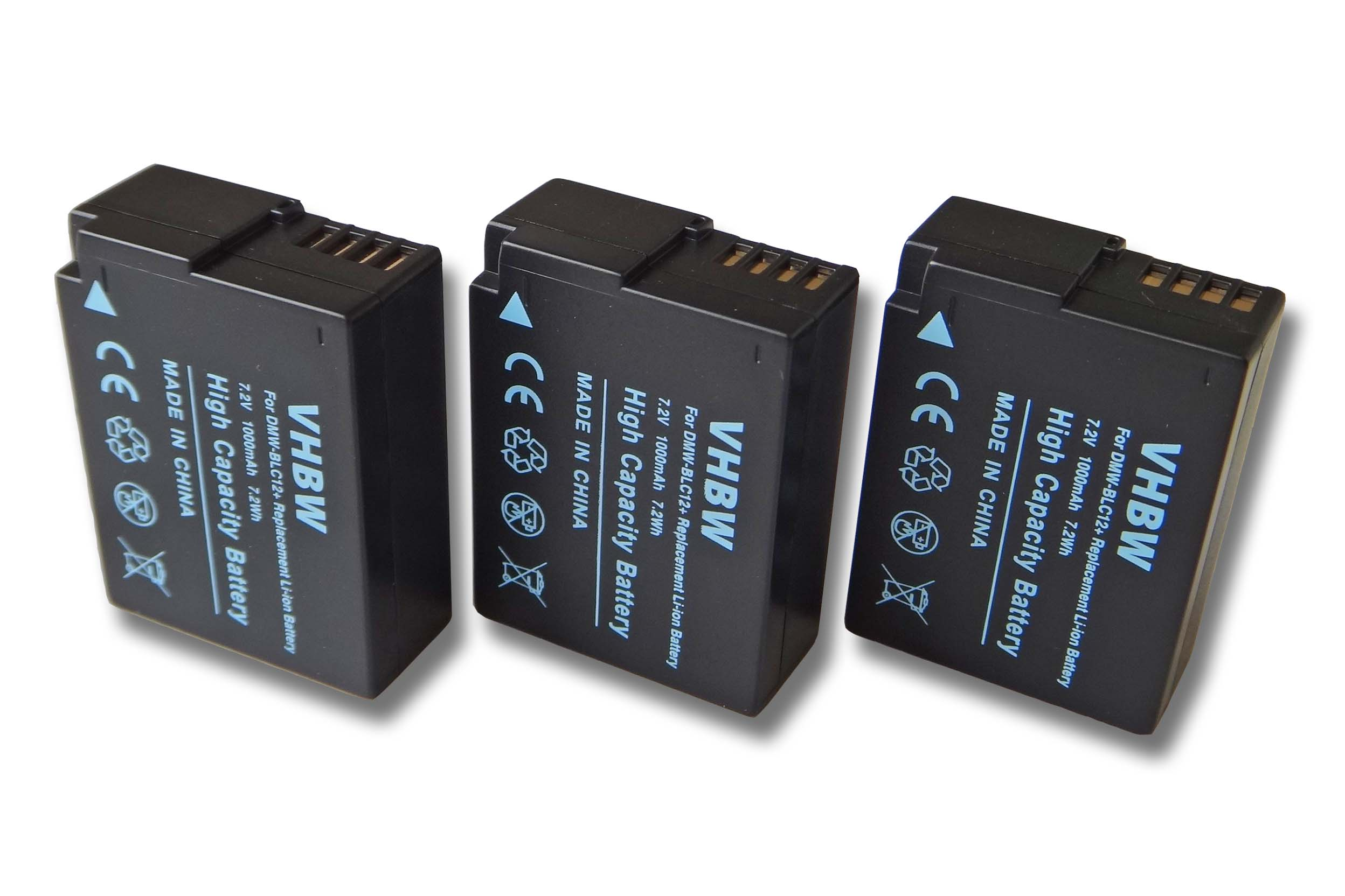 VHBW kompatibel mit Panasonic Lumix Li-Ion DMC-GH2, Kamera, 7.2 DMC-GH2H, 1000 DMC-G80 DMC-G70X, Volt, DMC-G80M, - Akku DMC-GH2K, DMC-G7HK