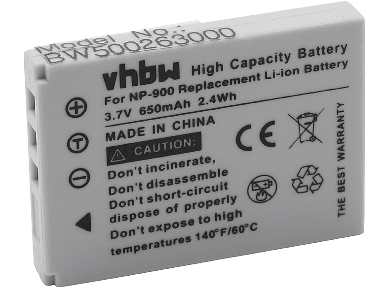 VHBW kompatibel mit Rollei X-8 compact Li-Ion Akku - Kamera, 3.6 Volt, 650