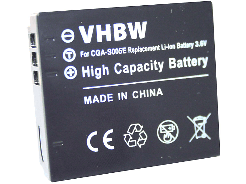 VHBW Ersatz für Ricoh DB-60 - Li-Ion Kamera, Volt, 750 für DB-65, Akku 3.6