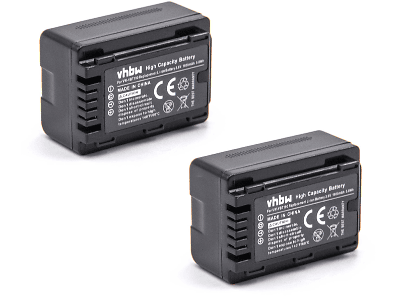 VHBW kompatibel mit Panasonic HC-V777, Kamera, HC-V720 1600 HC-V720GK, Volt, HC-VX878, HC-VX870, HC-V720MGK, Akku - 3.6 Li-Ion HC-V720M