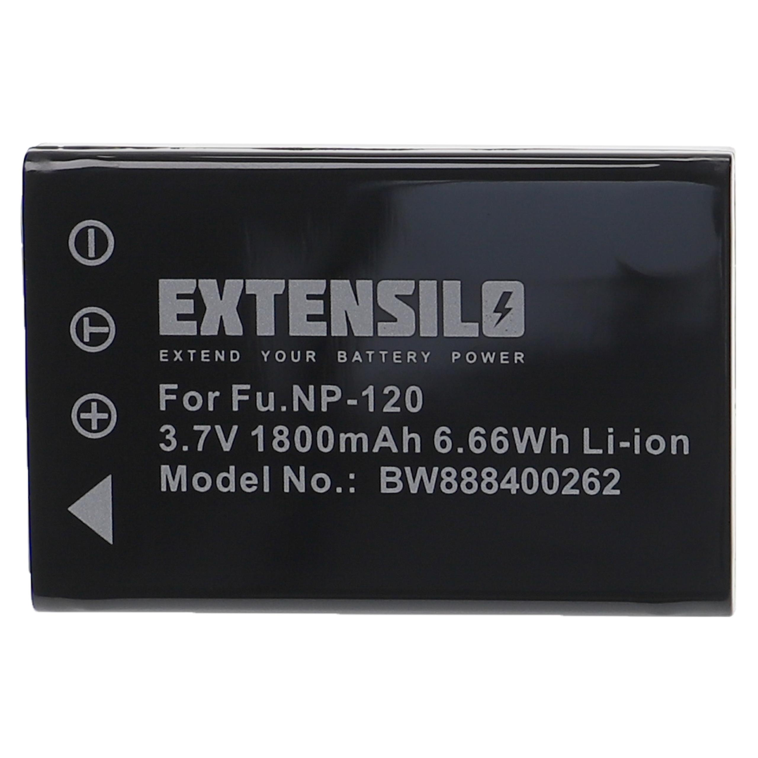 EXTENSILO Ersatz für Akku Pentax - Volt, Li-Ion 3.7 D-LI7 1800 für Kamera