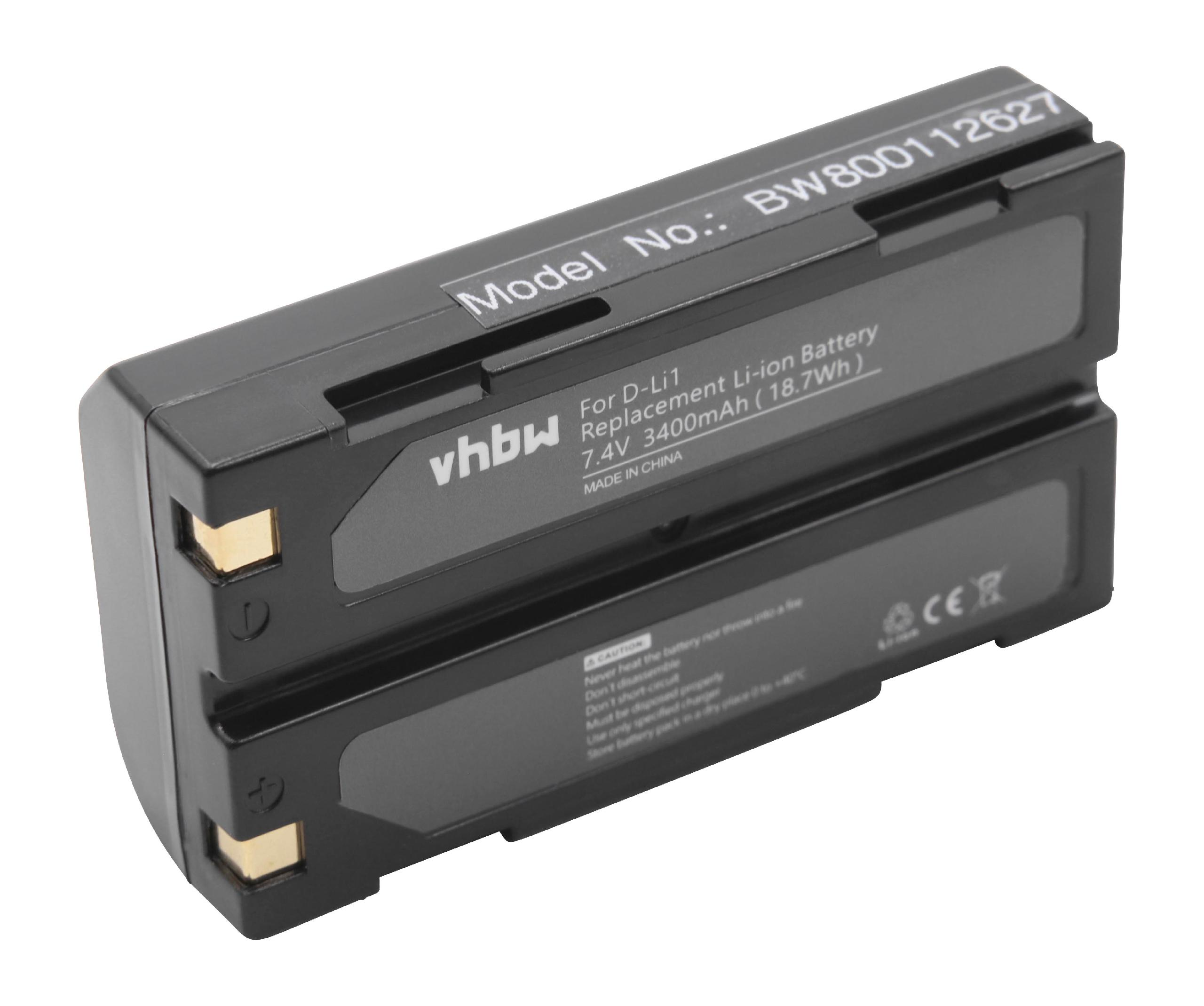 VHBW kompatibel mit Akku 7.4 3400 Kamera, - Volt, Li-Ion PR122DG Techcell