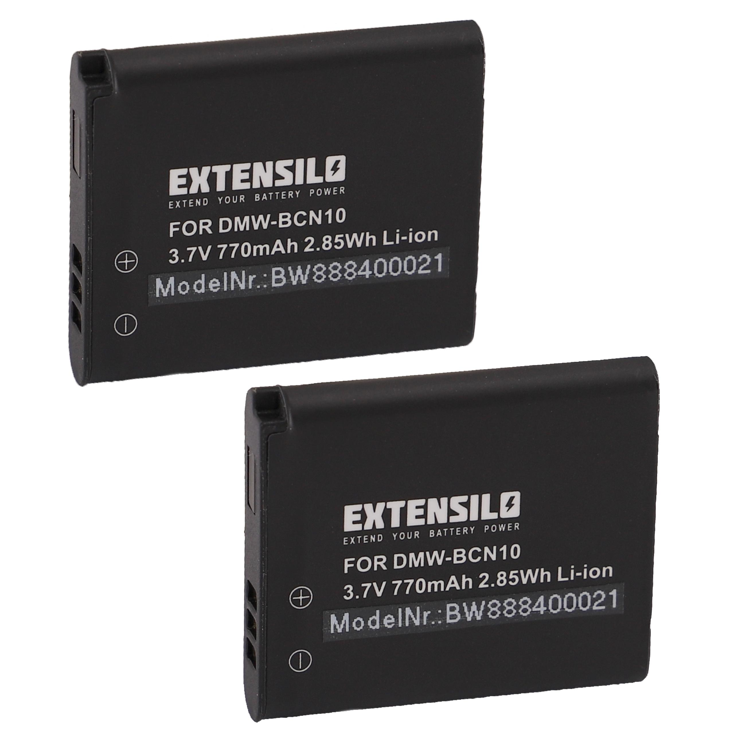 Zwei schwarze Batterien mit Text. Weißer Hintergrund.