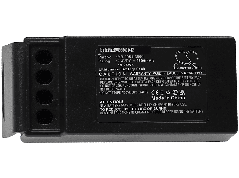 VHBW kompatibel mit Cavotec 2600 Li-Ion 7.4 - Akku Industriefunkfernsteuerung, MC3300 Volt