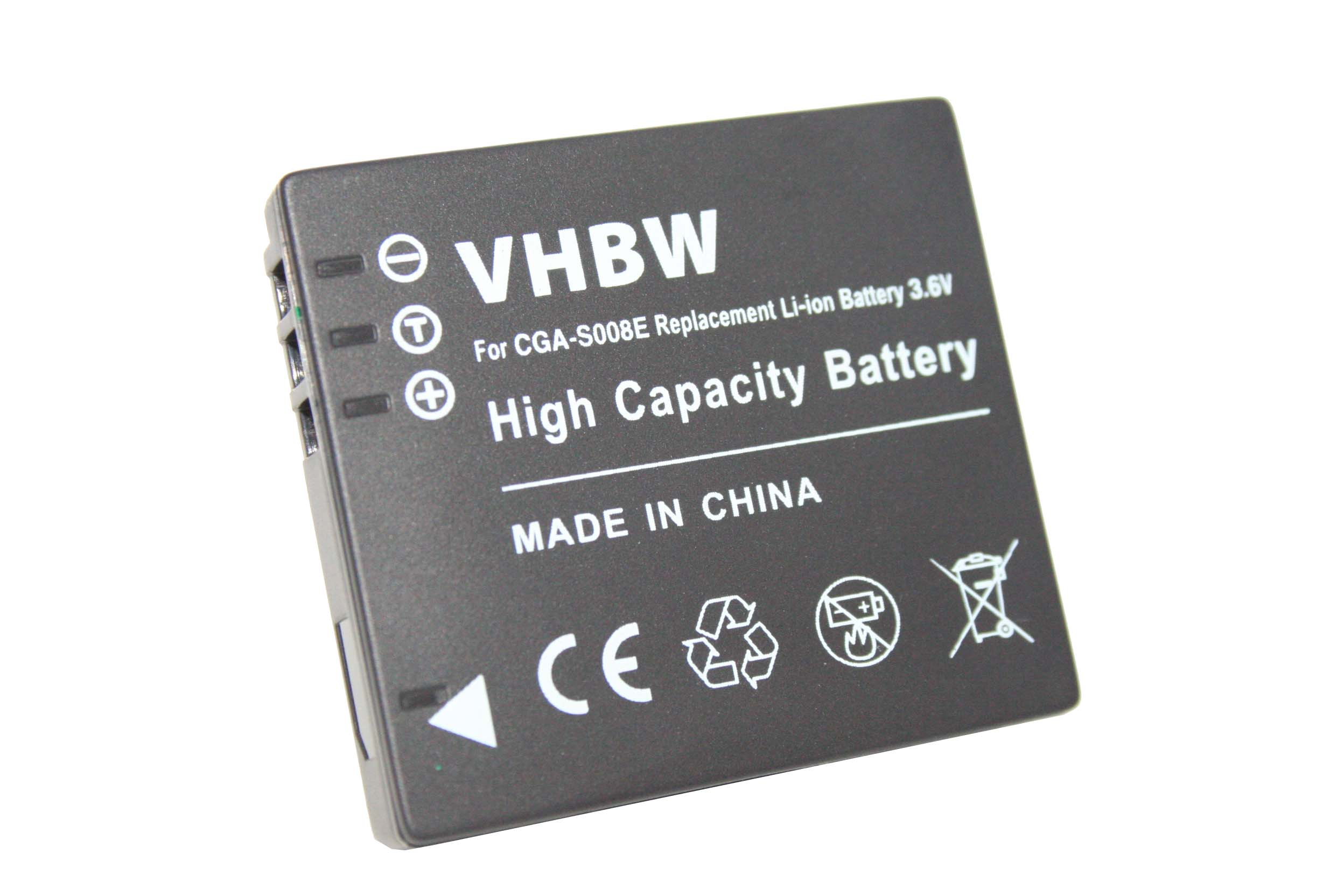 VHBW kompatibel mit Panasonic SDR-SW20EG-K, 3.6 SDR-SW21 Volt, 600 Li-Ion - Akku SDR-SW20EG-S, Kamera